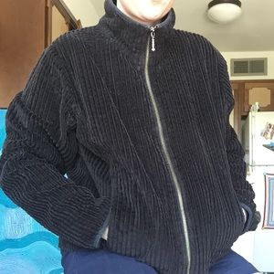 Vintage wide black corduroy jacket